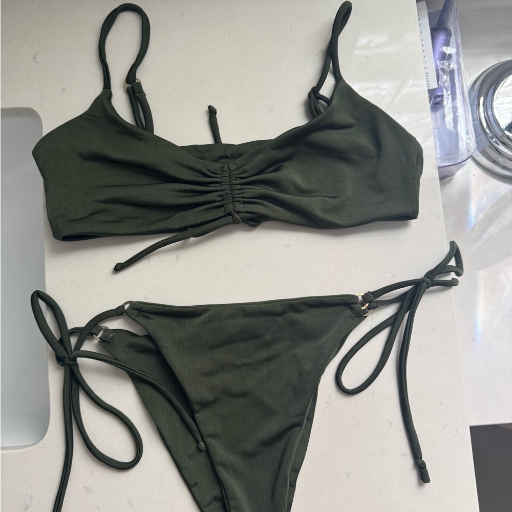 Olive Green Bikini Set